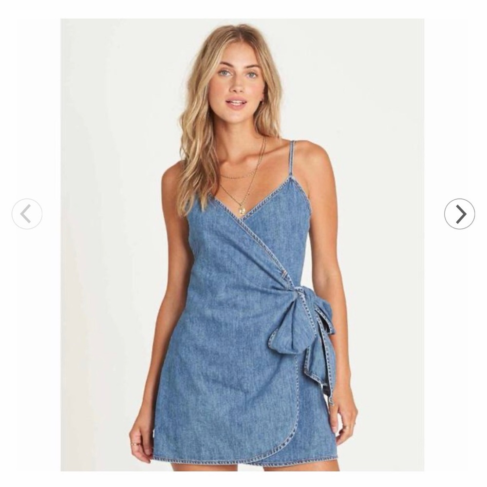 Billabong Denim Wrap Dress